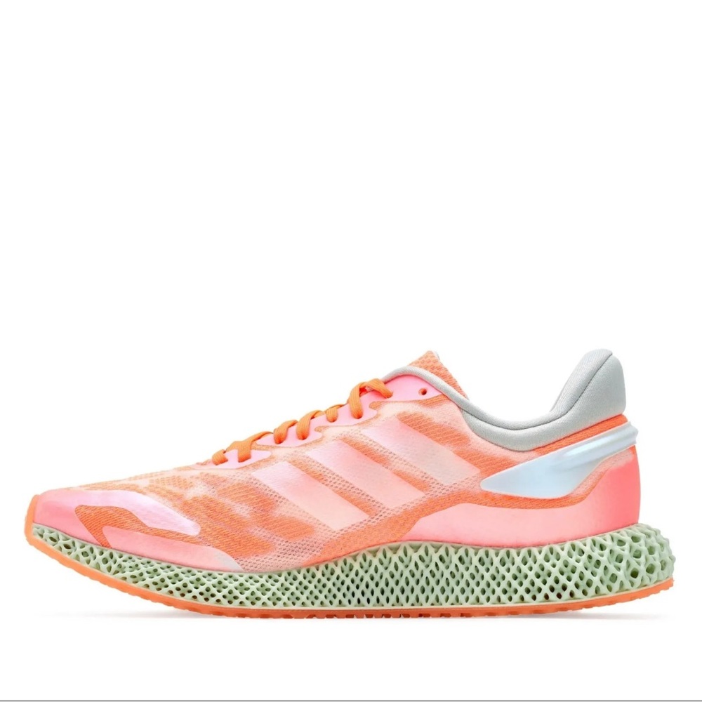 Adidas 4D Run 1.0 - FW6838 - White/Footwear White-Signal Coral  - Men's Size 10